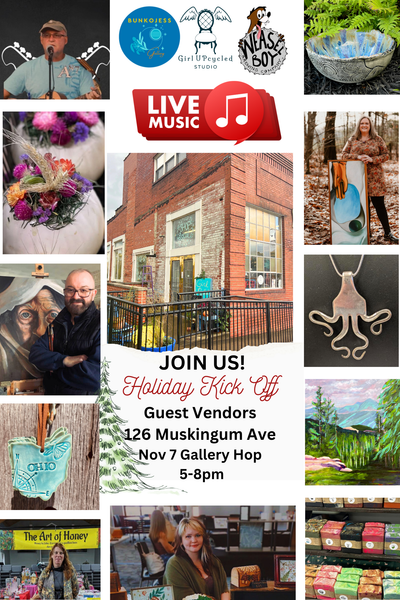 November 7th is Holiday Kick Off during the Gallery HOP!