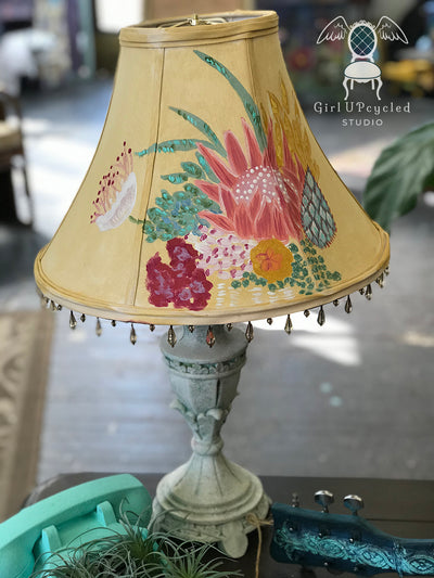 Create a Custom DIY Lampshade Using Paint to Get the Look of Anthropologie
